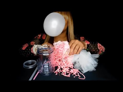 Chewing Gum, Blowing Bubbles, Popping and Crafting ASMR Many Triggers
