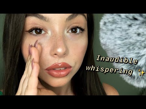 ASMR INAUDIBLE WHISPERING + MOUTH SOUNDS