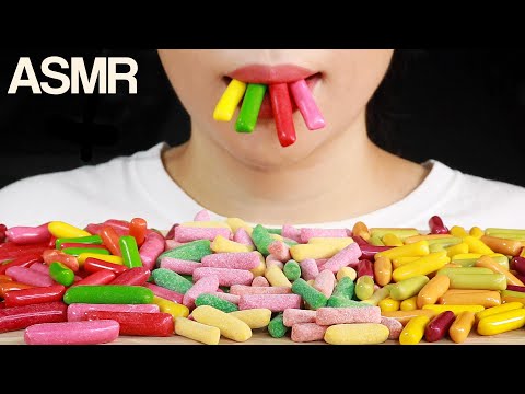ASMR Hitschler Hitschies Fruit Chews Candy (Satisfying Soft Crunch) Eating Sounds Mukbang