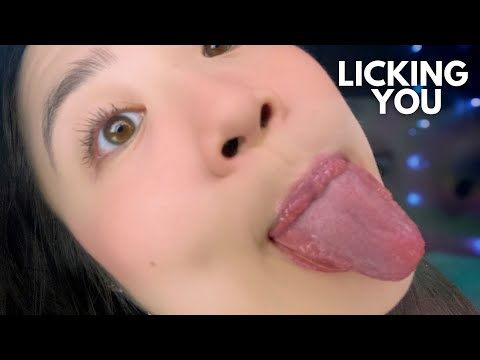 ASMR | EXTREME Close- Up Realistic Lens Licking, Foggy and Wet, Whispering