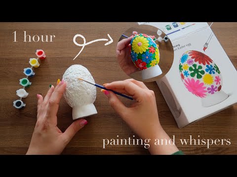 ASMR | 1 Hour Close-Up Whisper Rambles & Painting Flowers