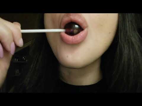 ASMR Comiendo CHUPA CHUPS gigante XL. Mouth sounds, saliva, lengua, dientes, lamer. Candy licking