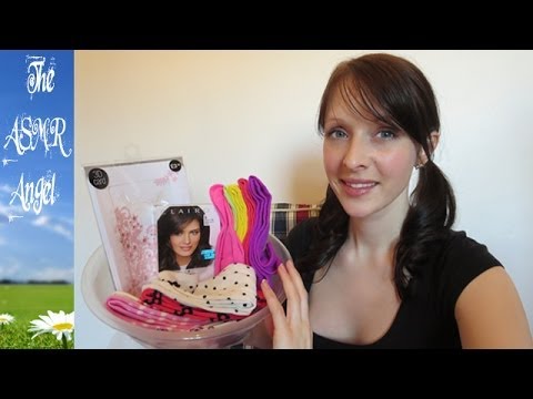 ASMR - Haul Video with crinkling, eating and soft whisper (Binaural - 3D Sound)