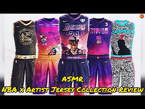 NBA x Artist Jersey Collab Collection Review 🎵🔥 (ASMR)