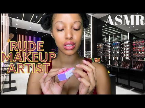 ASMR RUDE MAKEUP ARTIST DOES YOUR DATE NIGHT MAKEUP| Very tingly ✨ (Personal Attention)