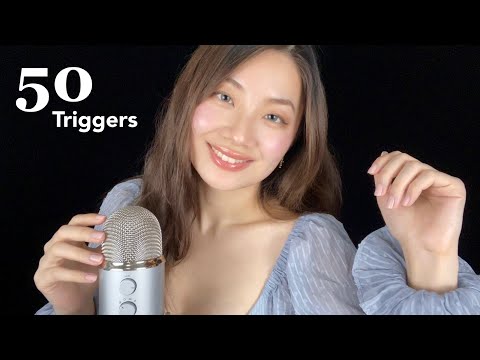 ASMR 50 Triggers for 1.5 Hours | Mouth Sounds, Personal Attention, Tapping... (50K Special)