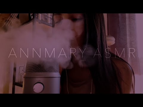 ASMR Vaping and gentle blowing on the microphone