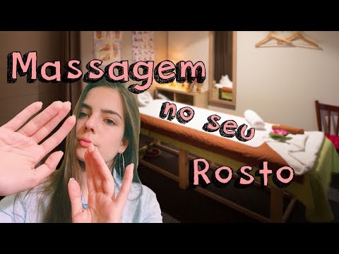 ASMR MASSAGEM TERAPEUTICA FACIAL (sons com a boca, hand movements) | Banana Vintage