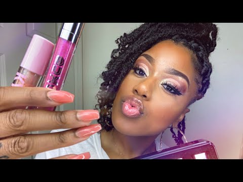 ASMR 💄 Try-On | Fenty Beauty, Kylie Cosmetics, & Buxom! (Lipgloss Pumping, Smacking and Whispering)