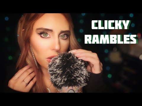 ASMR ✨ Clicky inaudible whisper rambles & tapping for TINGLES ✨