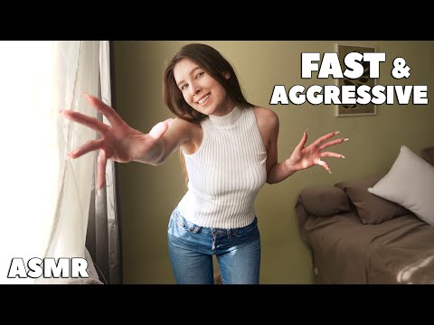 Fast & Aggressive ASMR: mouth sounds, hand movements, personal attention