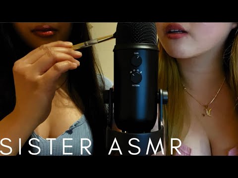 UNPREDICTABLE ASMR with my SISTER & counting to 100