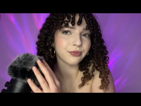 ASMR | Juicy whisper ramble with fluffy mic sounds