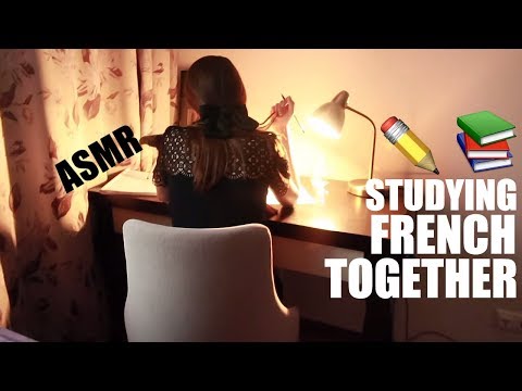 ASMR Study With Me 😴 Writing Sounds, Paper Flipping, French Whispers, Inaudible, Tapping. Sleep!