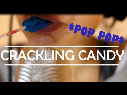 ASMR eating poppy candy + lollipop // mouth sounds // whisper