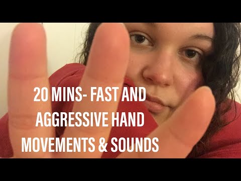 asmr- fast and aggressive hand movements (face touching, hand sounds) 👋💛