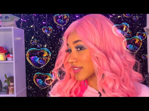 ASMR 🎀 The Easiest Way To Pink Hair ( Hair Play & Curls ) 🎀 Feat. Gem Hair By Nikki #hairasmr