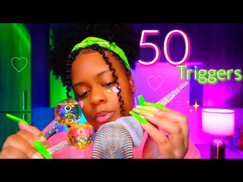 ASMR | 50 Triggers in 50 Minutes...💗🤤✨Best Triggers for Tinglessss..♡