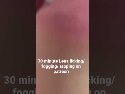 For those of you who like my lens licking… this is for you! Patreon- sadiesasmr