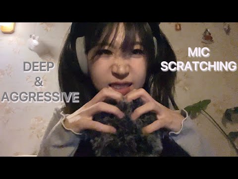 ASMR 30 mins Deep & Aggressive Mic Scratching(turn your volume down before clicking on⚠️)