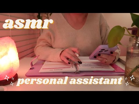 ASMR Relaxing Personal Assistant  📖 💕Soft Spoken 💕 Writing, Phone Tapping, Paper Sounds