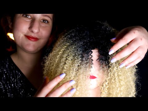 ASMR 🧡 Hair Play | Hair Styling | Clips