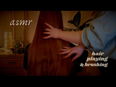 ASMR • Brushing & Playing with my Sister’s Hair (hair brushing, hair play/ sounds, & scalp massage)