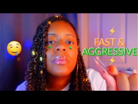 ASMR -⚡FAST & AGGRESSIVE PERSONAL ATTENTION 🤤✨ (CHAOTIC ENERGY 🔥)