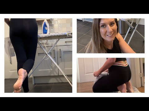 ASMR Ironing - Laundry Day Iron, Fold and Sort Laundry With Me - Housewife Chores