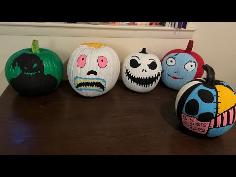 ASMR With Painted Pumpkins (Nightmare Before Christmas)