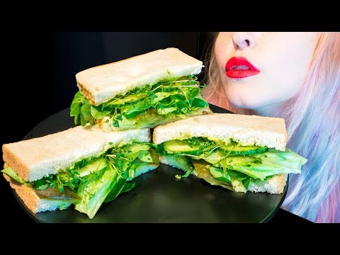 ASMR: The Greenest Salad Sandwich | Green Goddess Sandwich ~ Relaxing Eating Sounds [No Talking|V] 😻