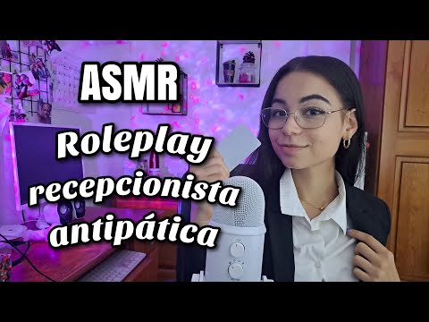 ASMR ROLEPLAY RECEPCIONISTA DE HOTEL ANTIPÁTICA🛎😡🛌🏻 | ASMR en español | ASMR para dormir | Pandasmr