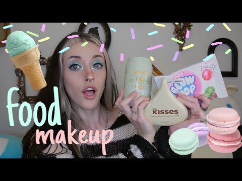 asmr 🍨 cutest food themed makeup haul