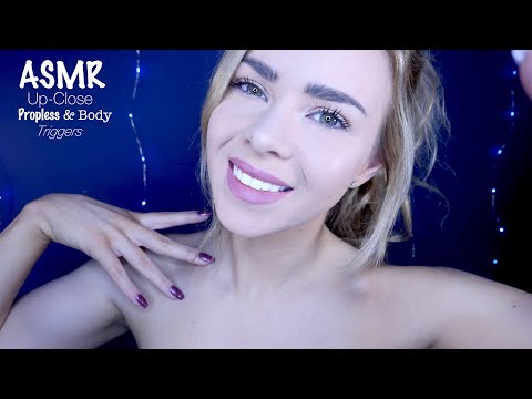 ASMR UP CLOSE PROPLESS AND BODY TRIGGERS (Face Touching, Hand Movements, Stress & Anxiety Relief)