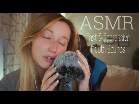 ASMR | Fast & Aggressive Unintelligible Mouth Sounds ✨ w/ Extra Hand Movements!