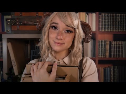 ASMR Friendly Tiefling Shows You Magical Spells (Soft Speaking and Crinkly Paper
