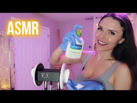 ASMR // Relaxing Ear Massage with Gloves (Hand Movements + Ear Cupping)