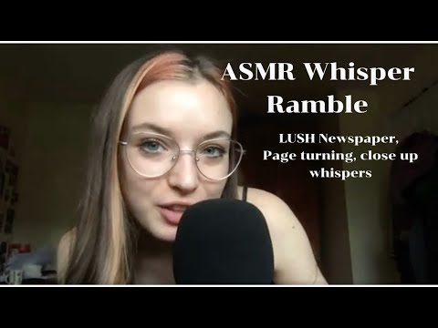ASMR Whisper Ramble - Lush Newspaper 🌸 Crinkly Page Turning 💕