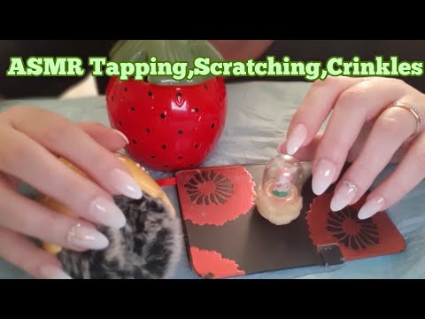 ASMR Tapping,Scratching, Crinkles-No Talking