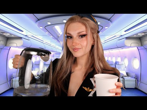 ASMR First Class Flight Experience | Brown Noise For Sleep