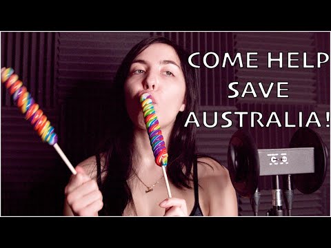 Wifey's Suckers to Save Australia! Triggering and Tingling Sucking Sounds! LETS SAVE THIS PLANET!