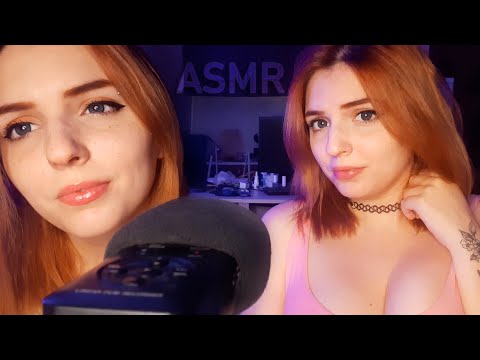 ASMR Cute Twin Breathy Mouth Sounds ~