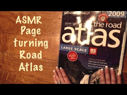 ASMR Page turning of Travel Atlas/Remake Request (No talking) Very crinkly. Very clear.