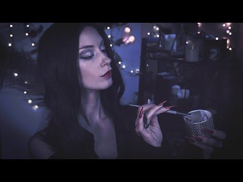 ASMR Morticia Addams Does Your Makeup 🌹 Getting Wedding Ready 💍 (Soft Spoken Personal Attention)
