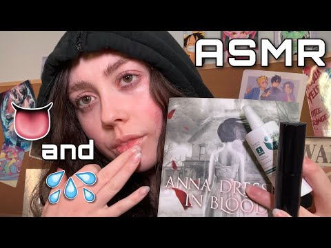 ASMR | Spit Painting You with Different Objects Fast to Slow ( mouth sounds, spit lipstick + )