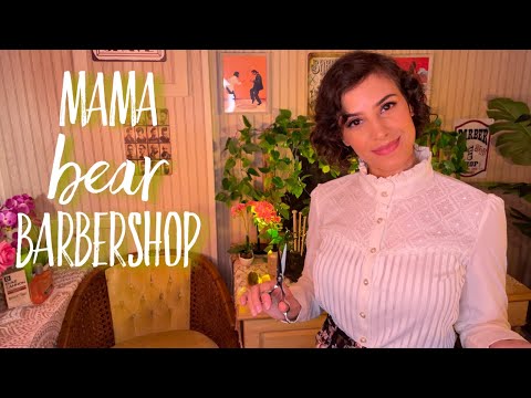 ASMR Mama Bear Barbershop HAIRCUT | Relaxing & Nurturing Beard Trim, Shave, Brushing, & Shampoo 🐻🤗