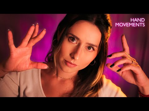 Helping you FALL ASLEEP 😴 Gentle hand movements close to the camera and soft mouth sounds [ASMR]