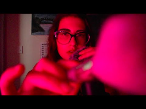 ASMR | Stipple, Tap, Pluck, Scratch, Sk, Tk | 🌸 Pink Lights 🌸 | Personal Attention Triggers