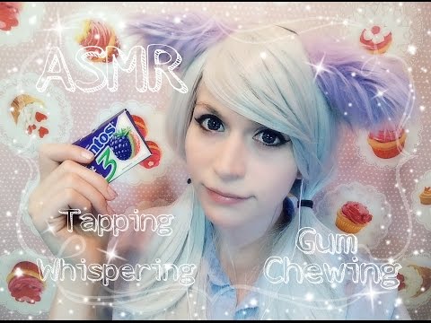 ASMR Gum Chewing . Ear To Ear . Tapping . Whispered Ramble