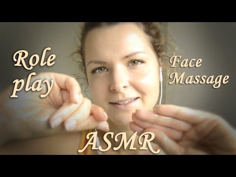 ASMR Role play Face Massage, Soft Speaking, whisper in your ears, АСМР ролевая игра, массаж лица